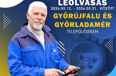 Aknás lakossági vízmérő leolvasás Győrújfalu és Győrladamér területén